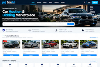 build auction website car auction website bidding website multivendor website