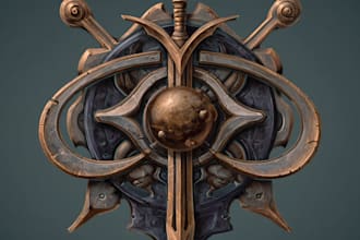 draw a fantasy, rpg, sci fi, steam game logo