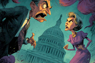 draw political caricature and cartoon