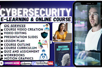 do technical online course writing on cybersecurity, presentation and workbook