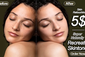 do headshot photo retouching, editing portrait and skin tone