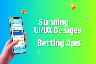 do UI UX design for tournament app bet app bet website with prototype
