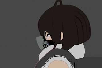create 3d anime toon style models or anime characters for your games animations