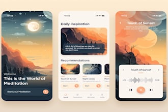 develop a custom meditation app, yoga app, and affirmation app