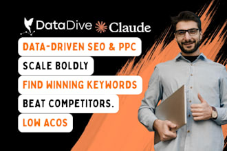 amazon keyword research via helium 10, data dive, competitor for listing and PPC