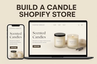 build a candle shopify store scented candle candle website