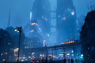 design sci fi city concept art