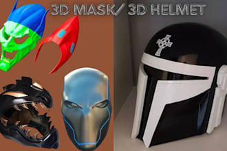 sculpt 3d mask helmet body cosplay wearable armor 3d accessories for 3d printing