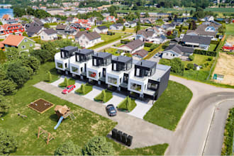 develop future town house, real estate site plan,3d landscape flythrough render