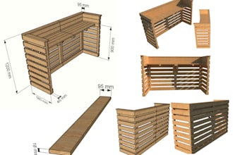 design 3d woodworking pallet DIY custom furniture