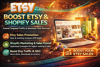 boost etsy sales, shopify marketing sales funnel etsy traffic, etsy promotion