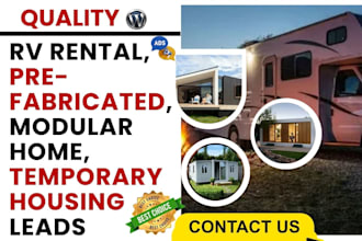 generate rv rental modular home temporary prefabricated housing leads website