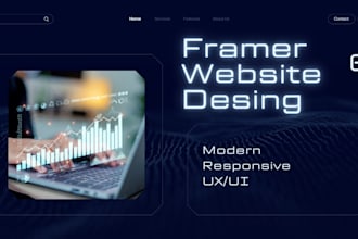 design a modern and responsive website in framer