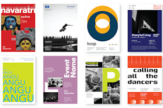 design modern and minimal swiss posters