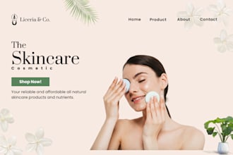 design shopify skincare website, beauty store and cosmetic shop
