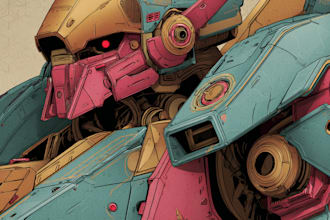 draw custom mecha robot