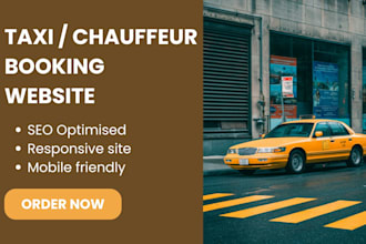 design taxi booking website chauffeur limousine rental services website