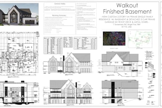 architect of city permit blueprints, adu, mep, framing plan construction drawing