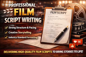 write a film script, and provide expert script writing