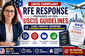 prepare uscis compliant rfe response for eb2niw, eb1a visa