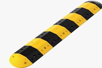 create a realistic 3d speed hump and speed bump road safety visualization