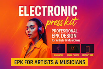 design electronic press kit one pager one sheet epk media kit speaker kit flyer