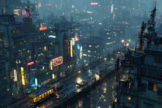 design dystopian futuristic cities