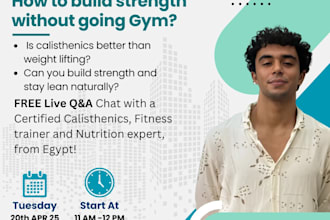 be your personal trainer in live workout session