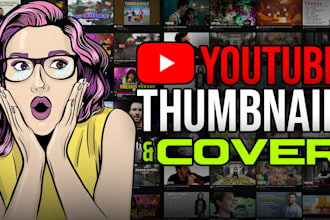 design a youtube cover or video thumbnail