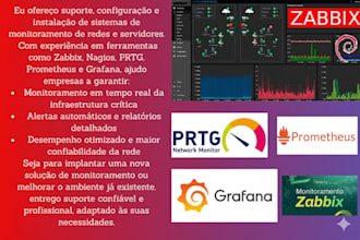 provide support, configuration and installation of network monitoring