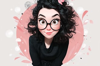 draw your portrait in charming disney animation style