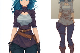draw a character in manga style