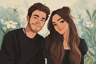 design a professional disney family portrait
