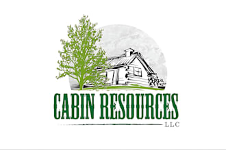 design a modern cabin logo or icon for you for your company