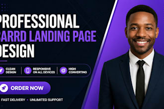 design a modern responsive carrd landing page for conversions