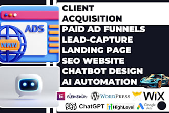 setup paid ad funnel nurturing automations website ads funnel website chatbot