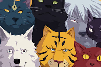 draw children book and animal illustrations