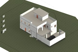autocad and revit 3d model