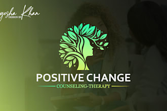 create mental health, wellness, psychology, therapy, counselling logo