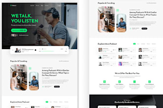 design professional wix podcast website with squarespace podcast website