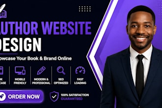 design a professional author or portfolio website for your brand