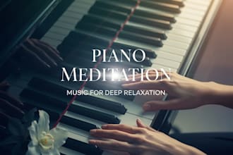 create relaxing meditation piano music with binaural beats, and seamless loops