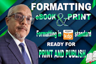 professionally format your book ready for amazon KDP