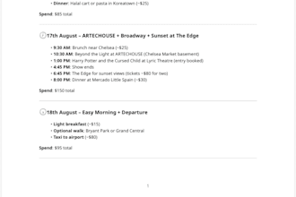 curate an itinerary that will create memories