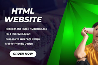 redesign and fix your HTML CSS js website