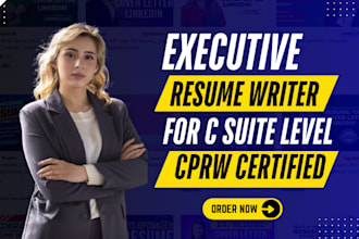 write ats executive resumes for c level, ceo, vp, svp, director or senior roles