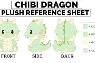 do production ready plush reference sheet custom tech pack stuffed animal toy