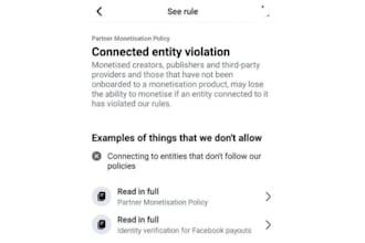 fix facebook page monetization connected entity issu