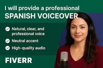 provide a professional spanish voiceover