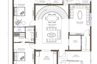 create professional 2d floor plan, interior layout
